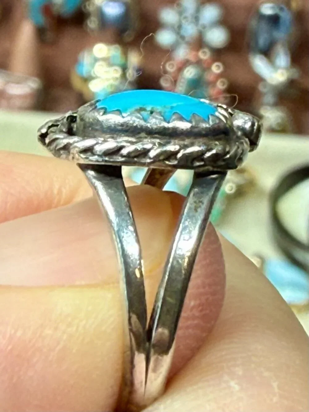 Old SouthWest Handmade Sterling with Turquoise Ring